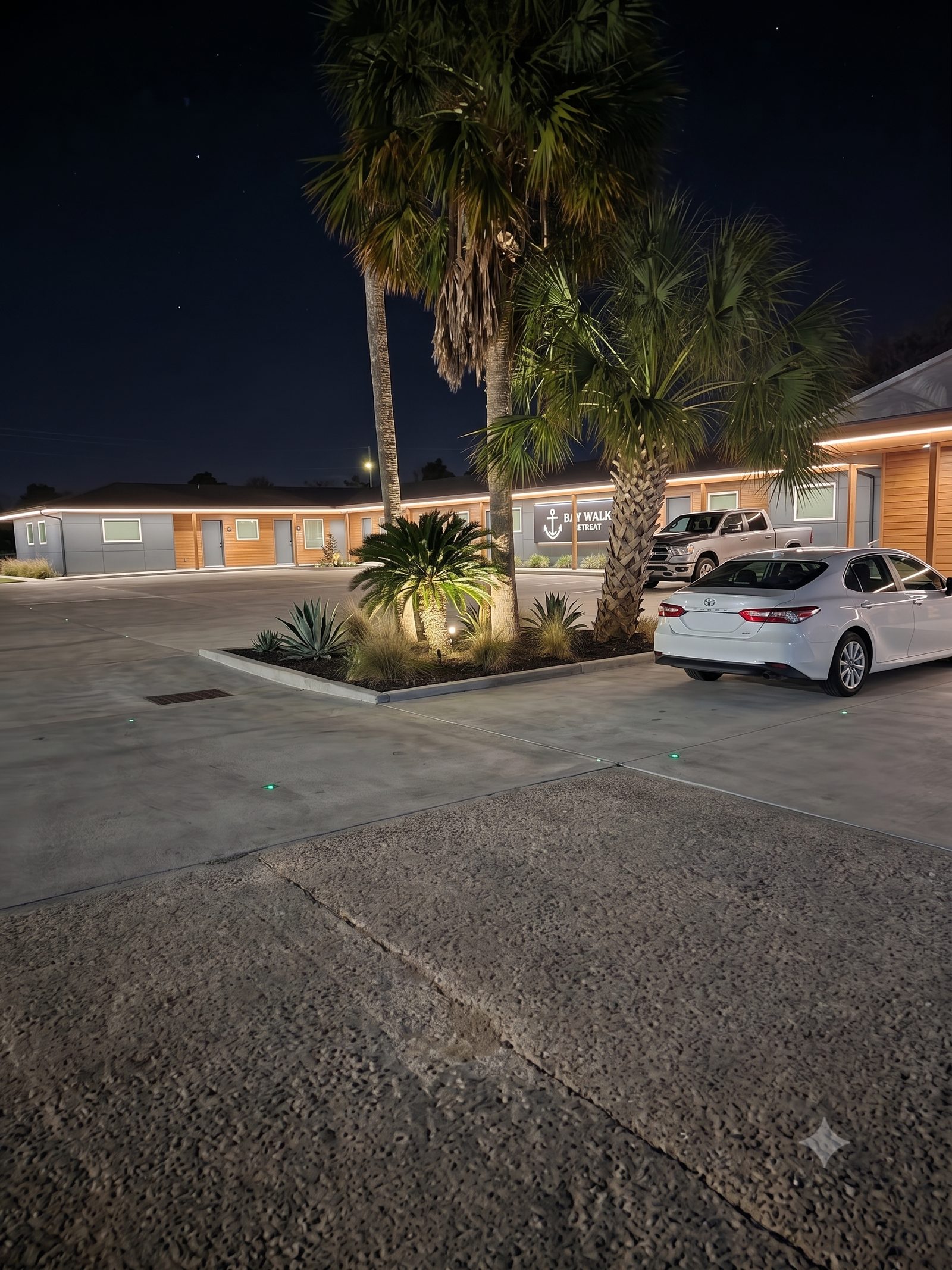 On-site parking area